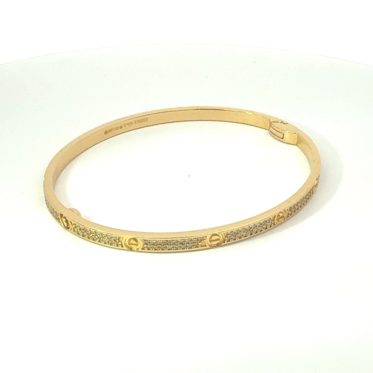 Slim Love Screw  All Diamond Bracelet Inspirational