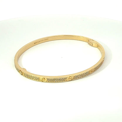Slim Love Screw  All Diamond Bracelet Inspirational