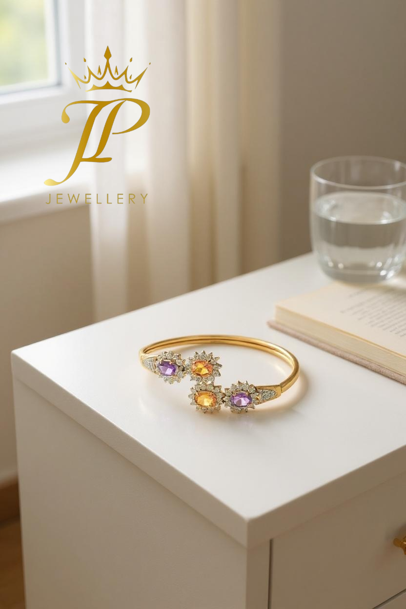 Citrene & Amethist Soft Bracelet
