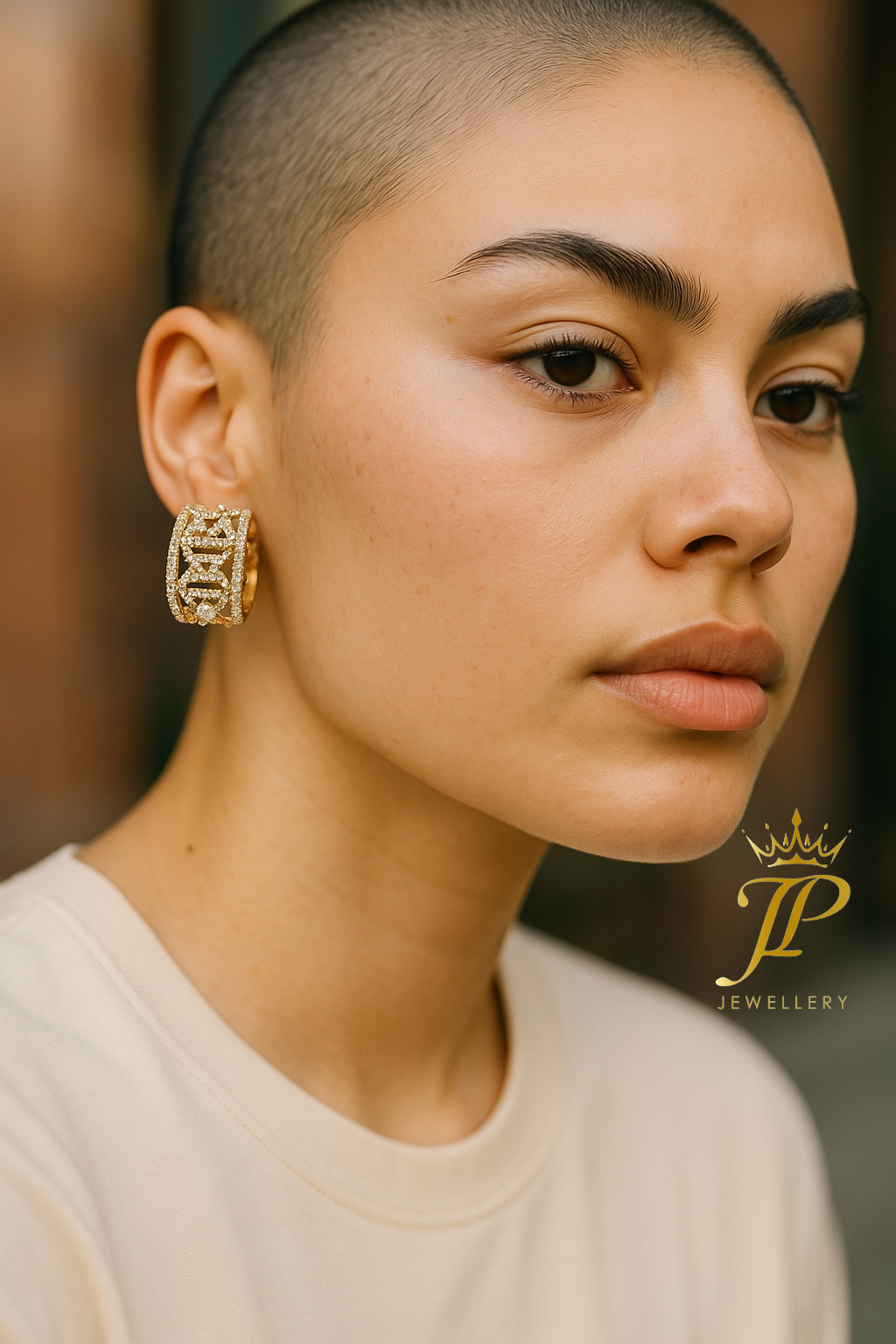 Wide Diamond Hoops/Bali