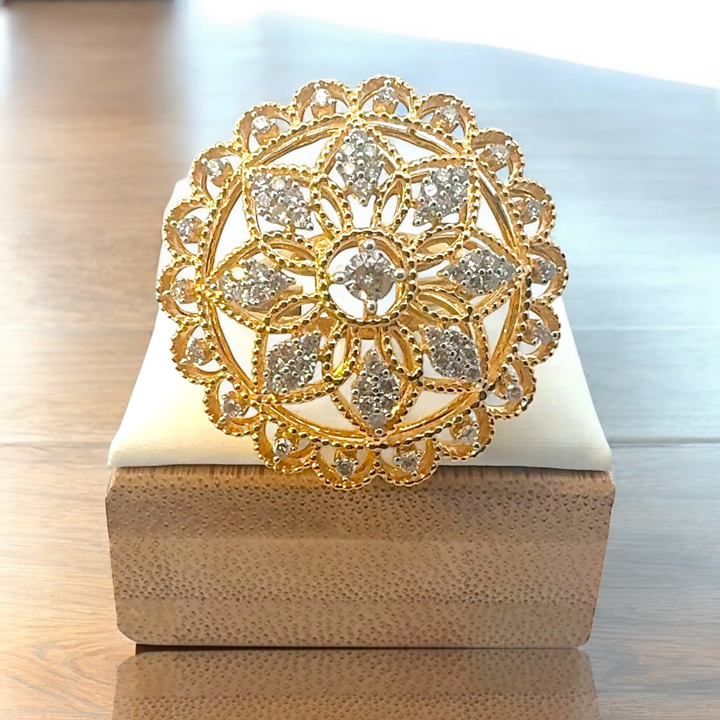 Diamond & Gold Filigree Ring