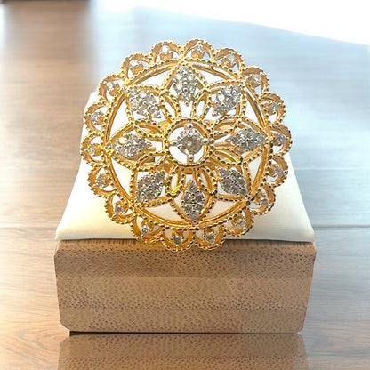 Diamond & Gold Filigree Ring