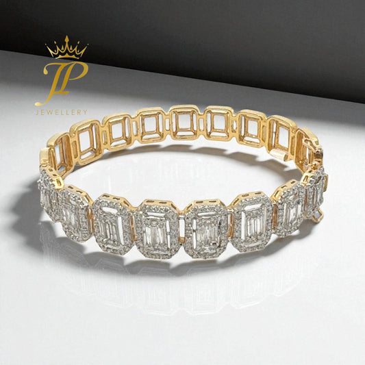 Emerald Cut Diamond Bracelet