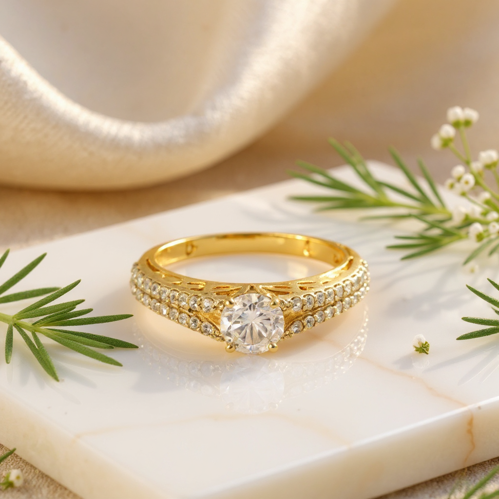 Elegant 1 ct Solitaire Promise Ring