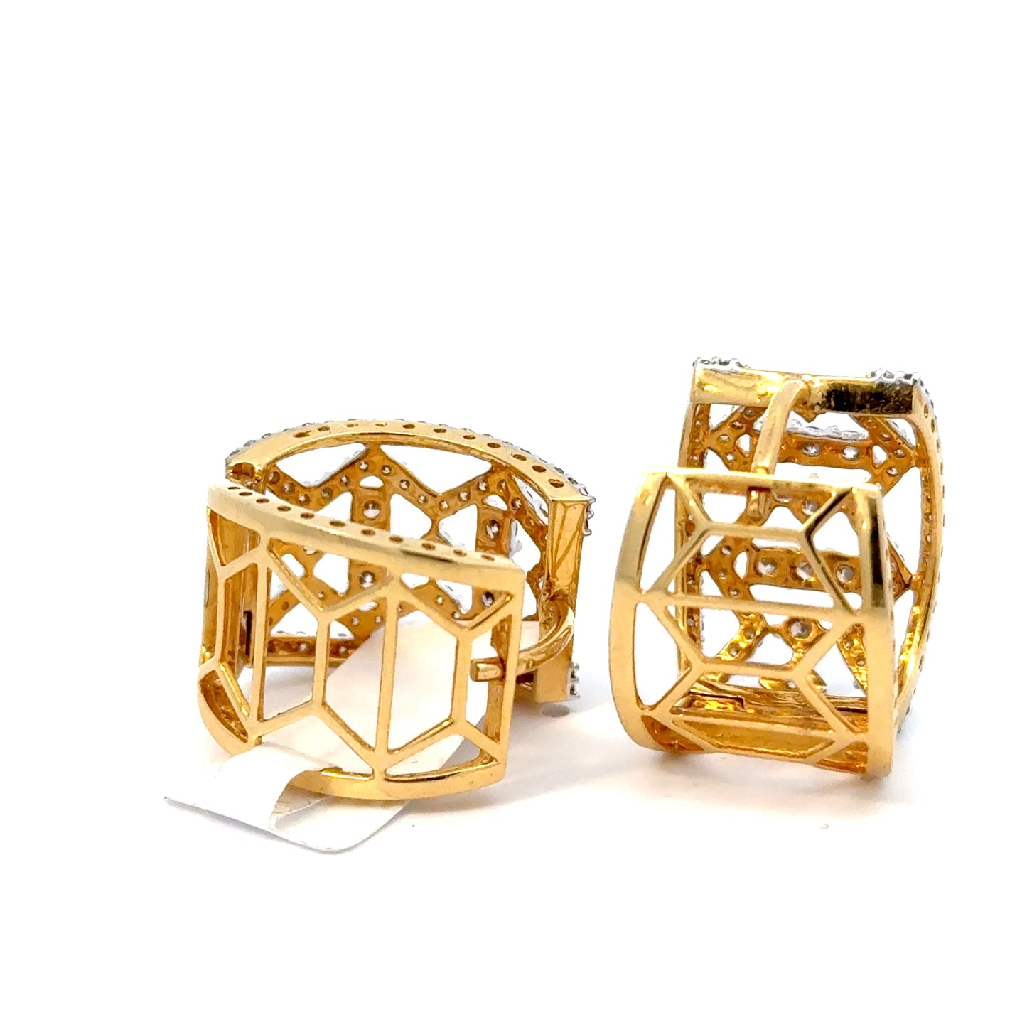 Wide Diamond Hoops/Bali