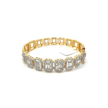Emerald Cut Diamond Bracelet