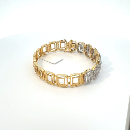 Emerald Cut Diamond Bracelet