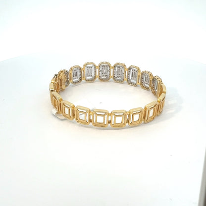 Emerald Cut Diamond Bracelet