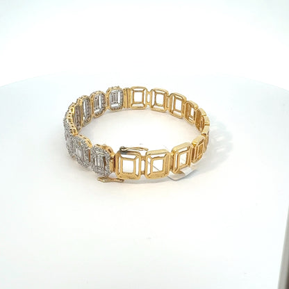 Emerald Cut Diamond Bracelet