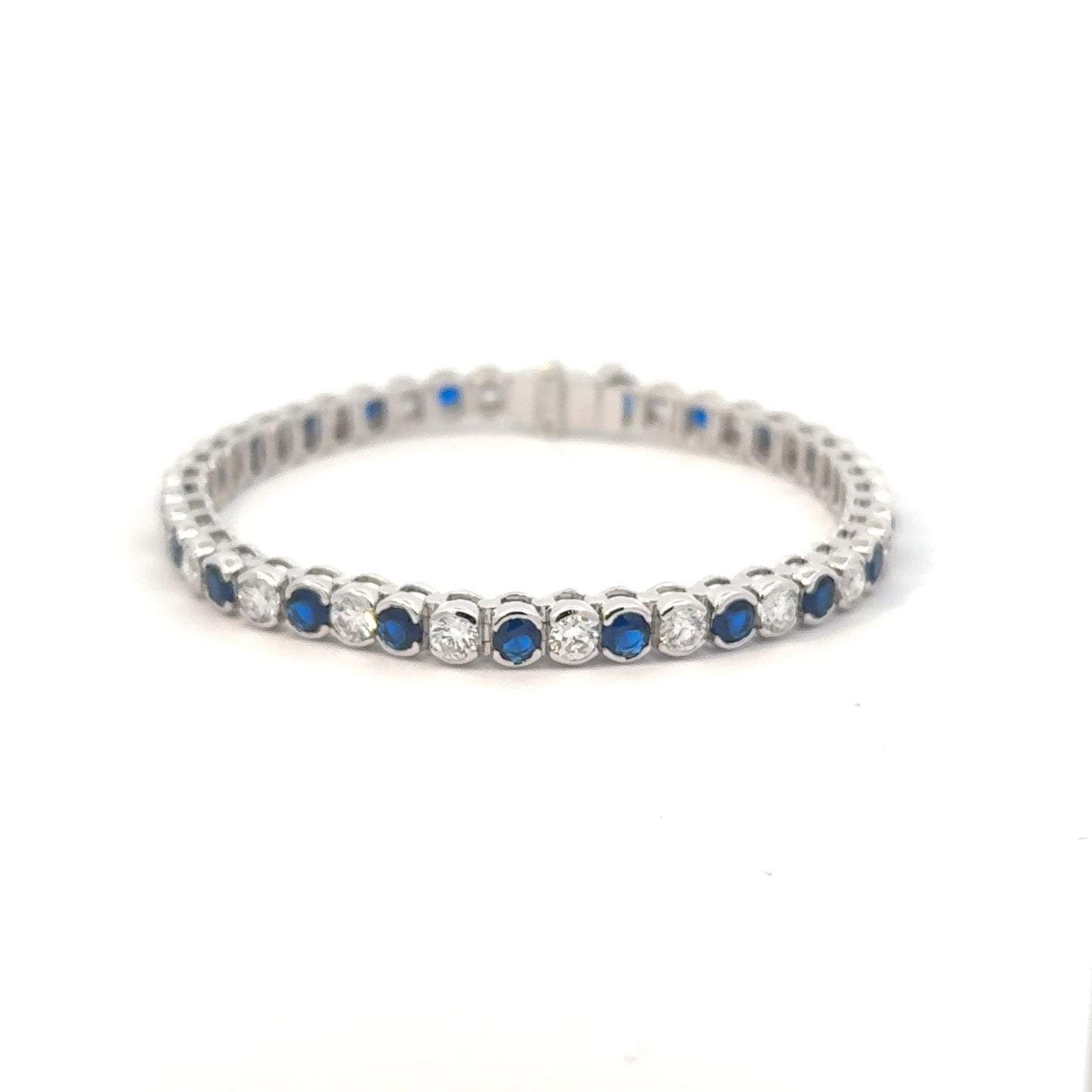 Sapphire & Diamond Tennis Bracelet