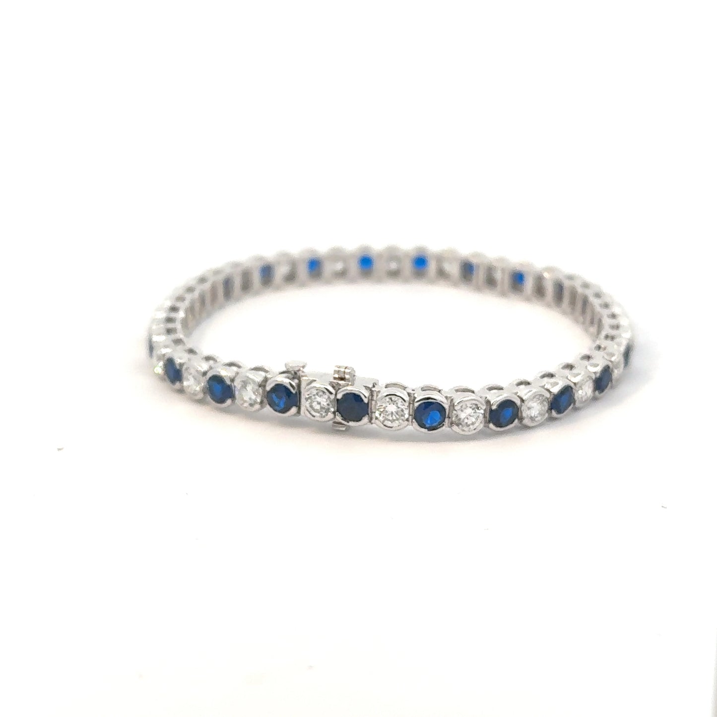 Sapphire & Diamond Tennis Bracelet
