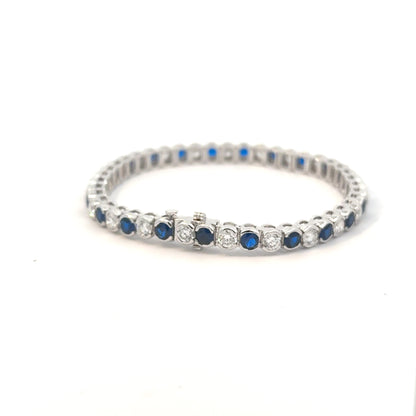 Sapphire & Diamond Tennis Bracelet