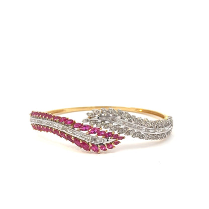 Ruby Leaf Bracelet