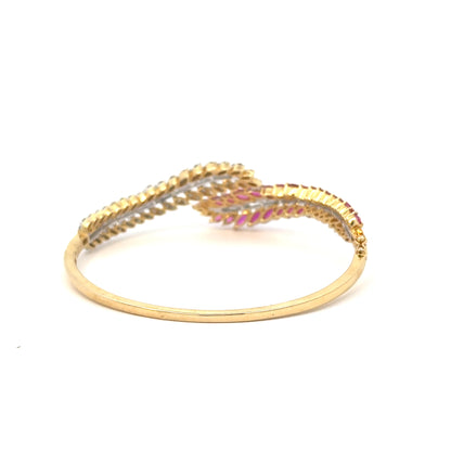 Ruby Leaf Bracelet