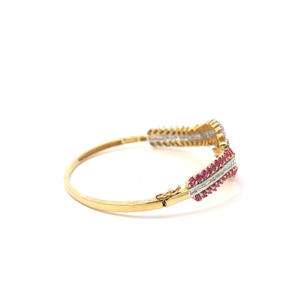 Ruby Leaf Bracelet