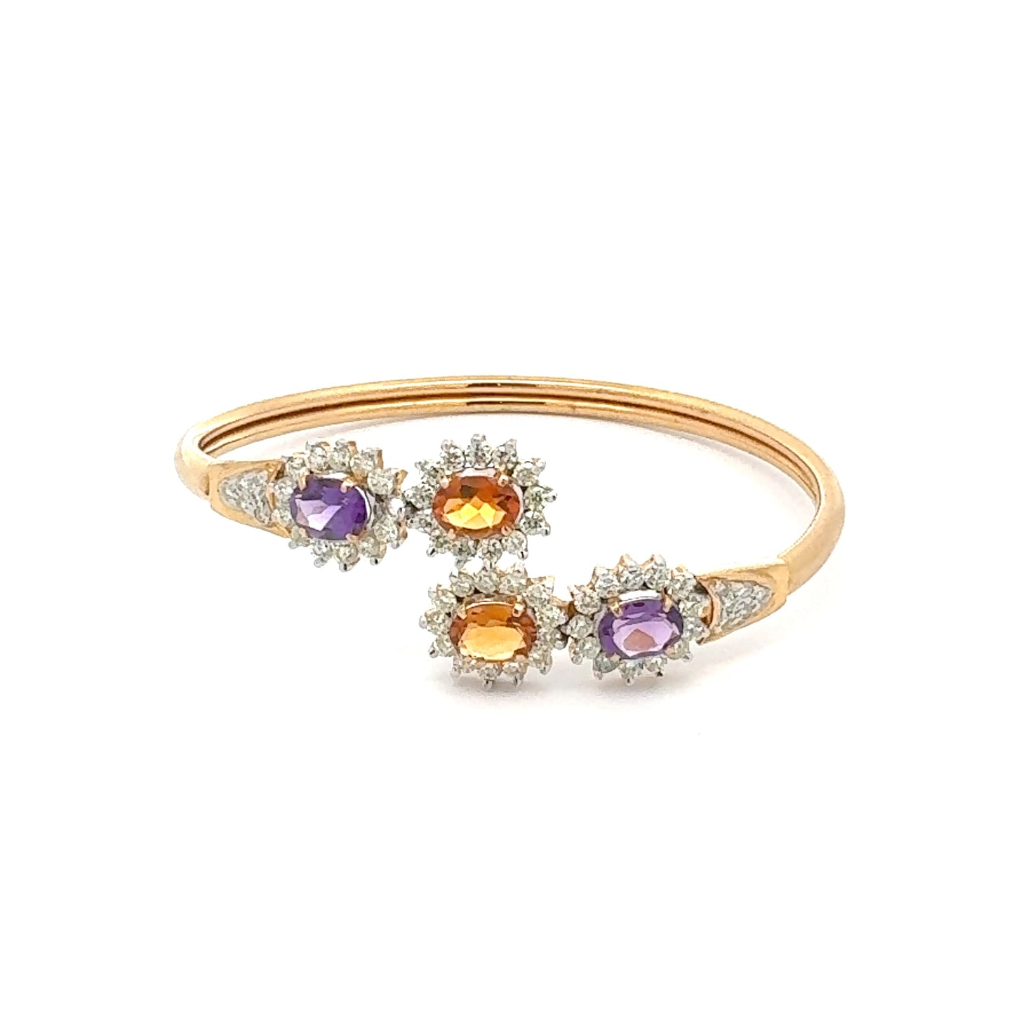 Citrene & Amethist Soft Bracelet