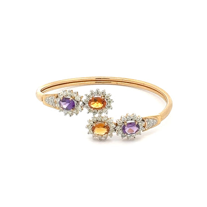 Citrene & Amethist Soft Bracelet