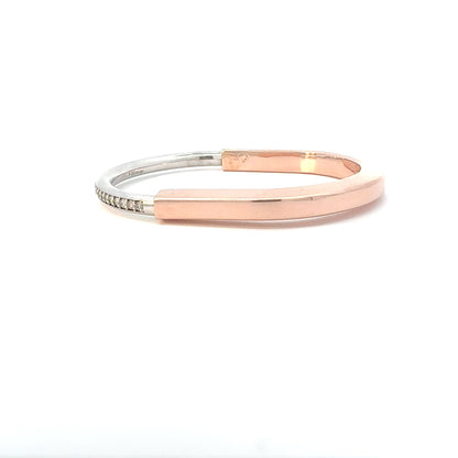 Tiff Inspired Lock Bracelet Natural Diamonds