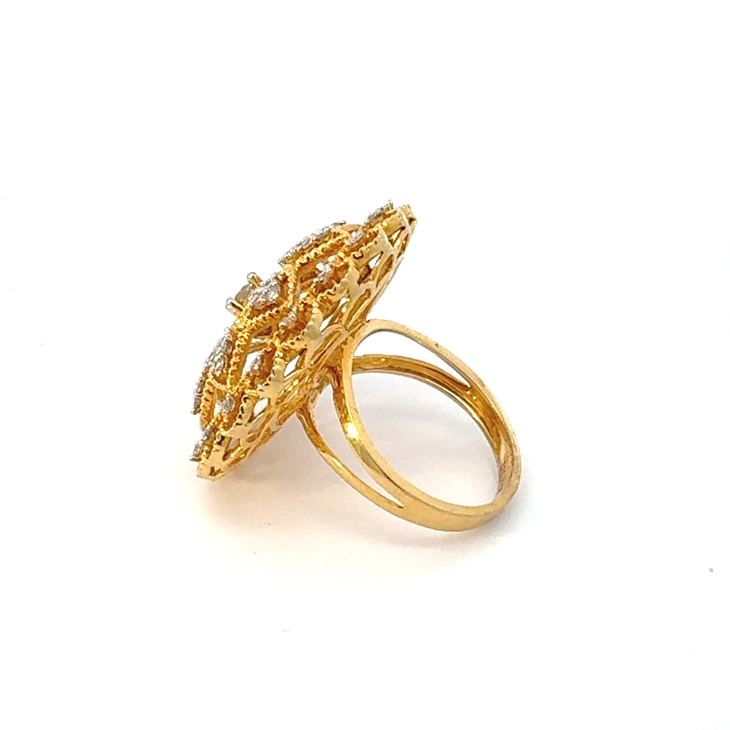 Diamond & Gold Filigree Ring