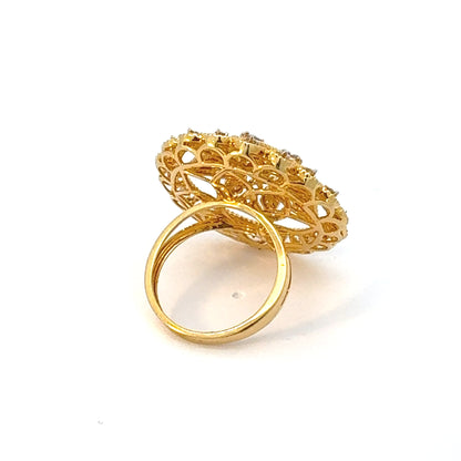 Diamond & Gold Filigree Ring