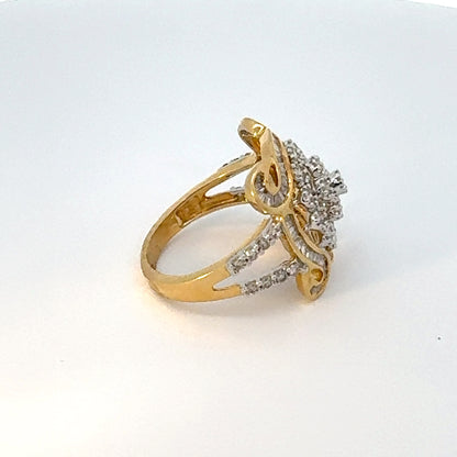 Natural Round & Baguette Ring