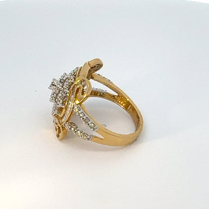 Natural Round & Baguette Ring
