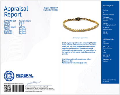 Tennis Bracelet Yellow Gold