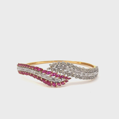 Ruby Leaf Bracelet