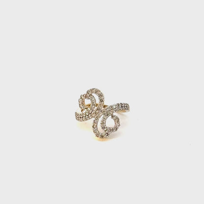 Elegant Diamond Loop Statement Ring