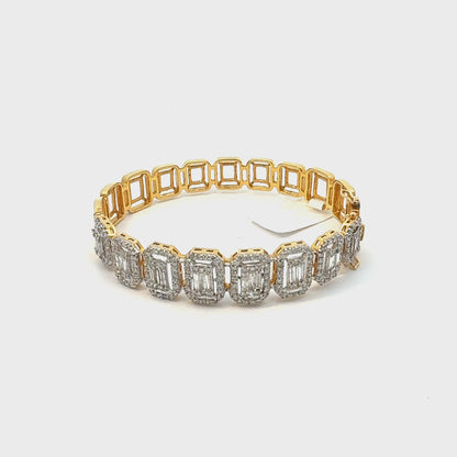 Emerald Cut Diamond Bracelet