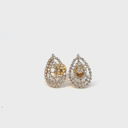 Drop Shape Natural Diamond Earrings