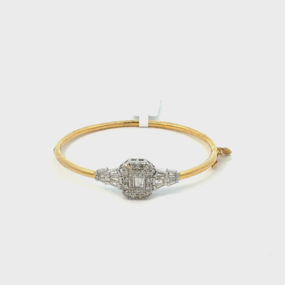 Emerald Cut Diamond Illusion Bracelet