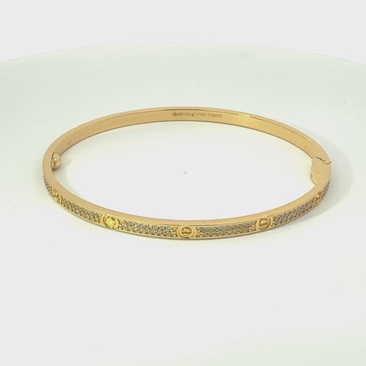 Slim Love Screw  All Diamond Bracelet Inspirational